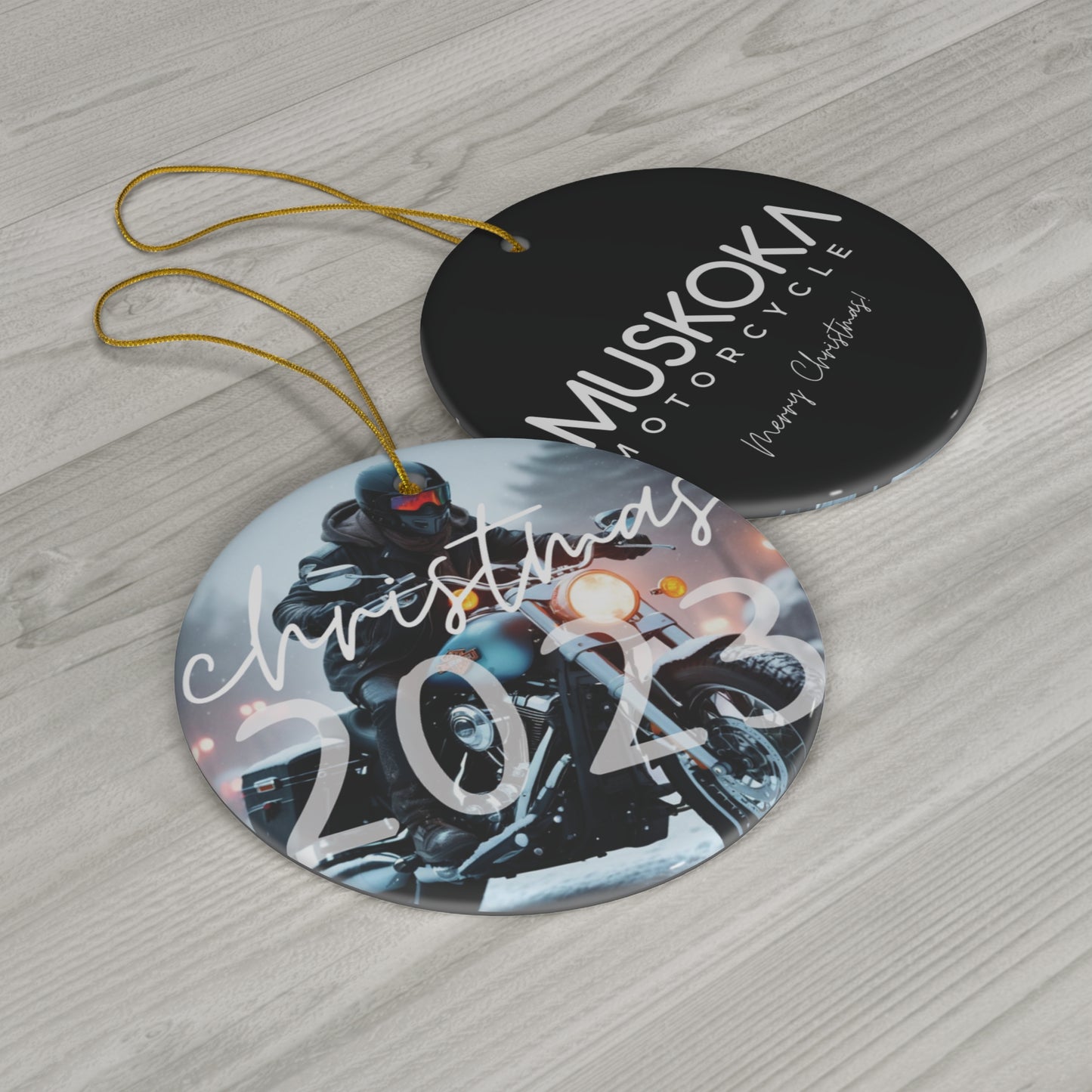 Muskoka Motorcycle Tree Ornament