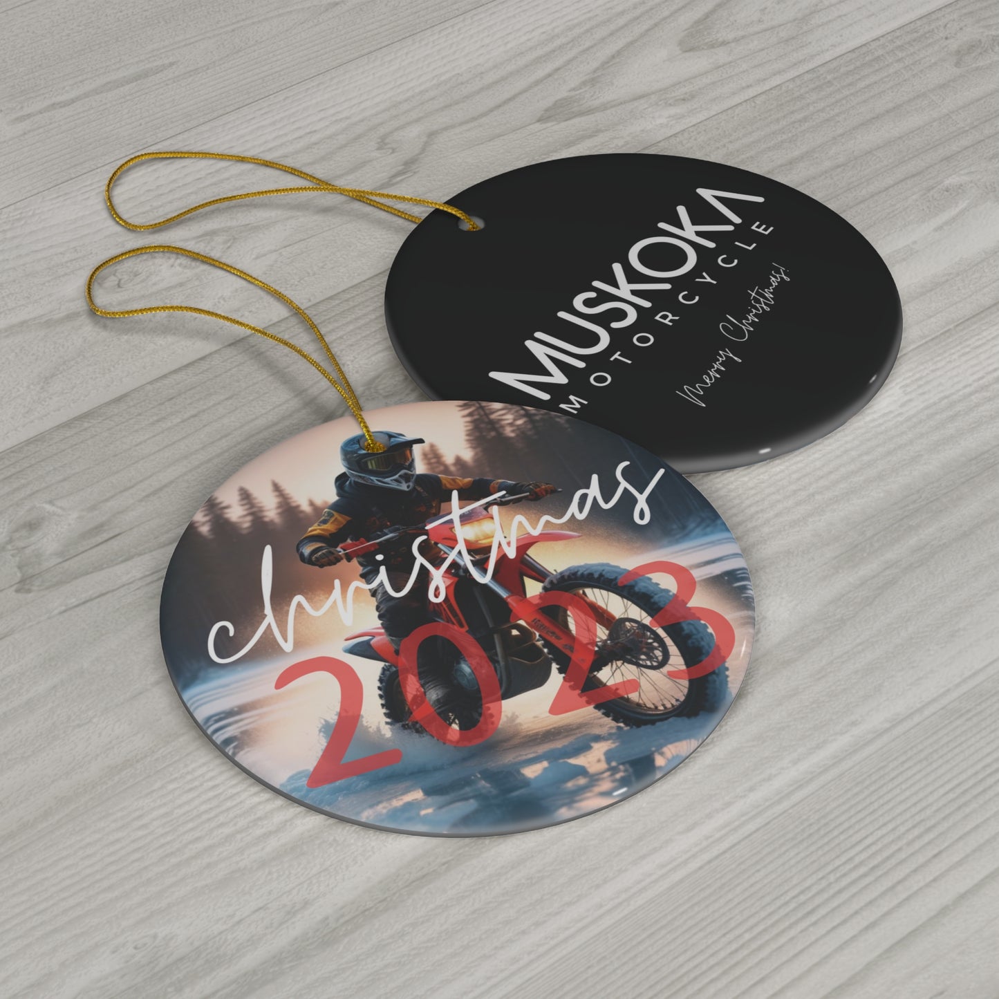 Muskoka Motorcycle Christmas Tree Ornament
