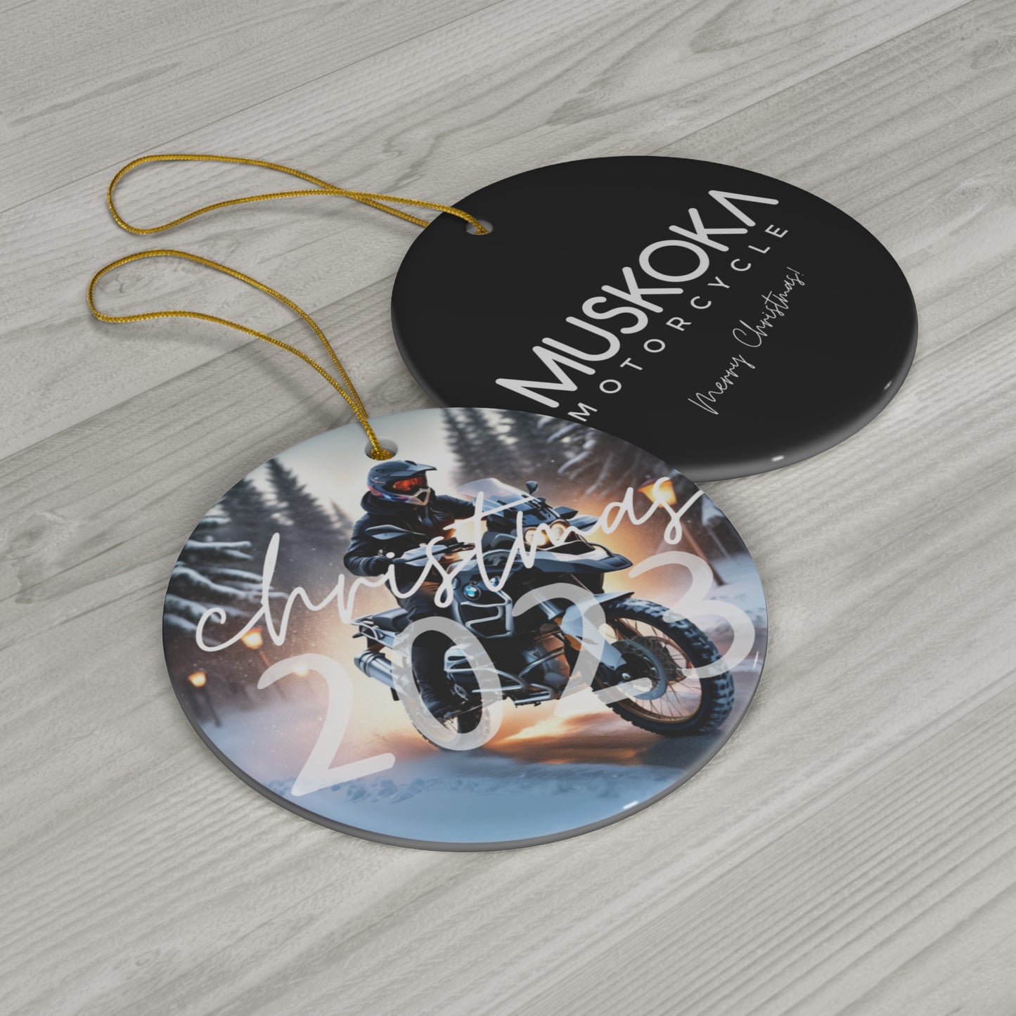 Muskoka Motorcycle Adventure Tree Ornament