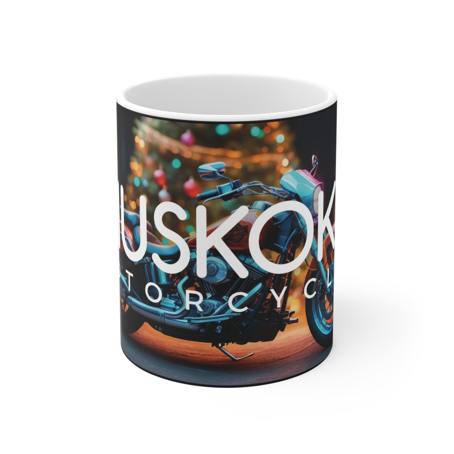 Muskoka Motorcycle Christmas Coffee Mug.