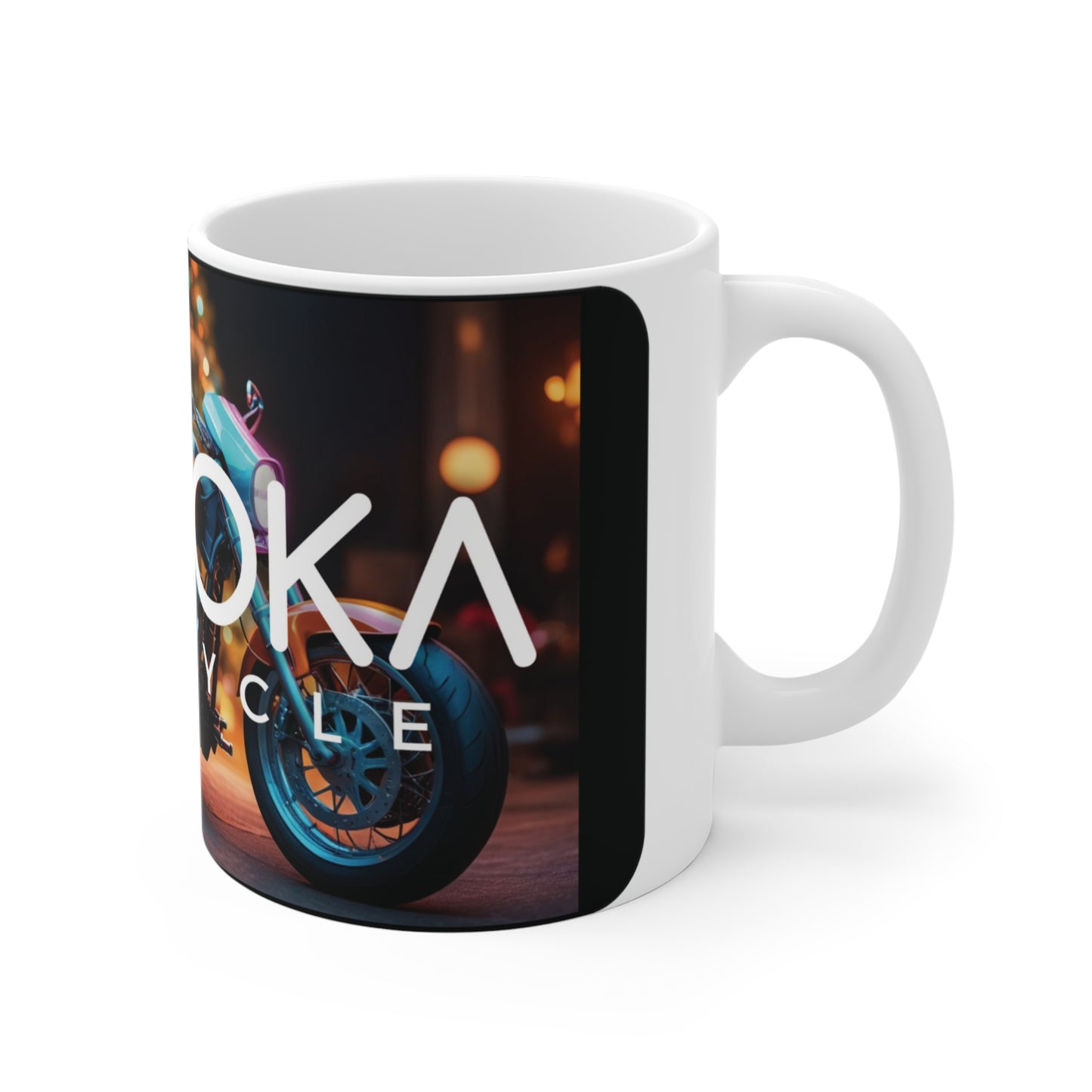 Muskoka Motorcycle Christmas Coffee Mug.