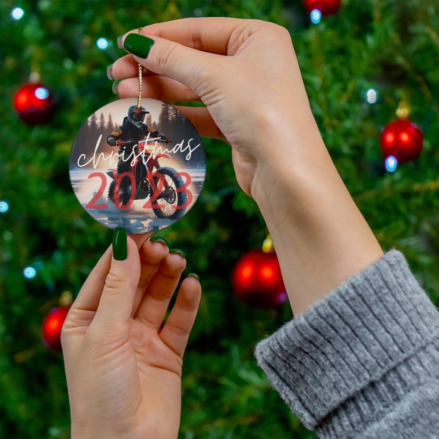 Muskoka Motorcycle Christmas Tree Ornament